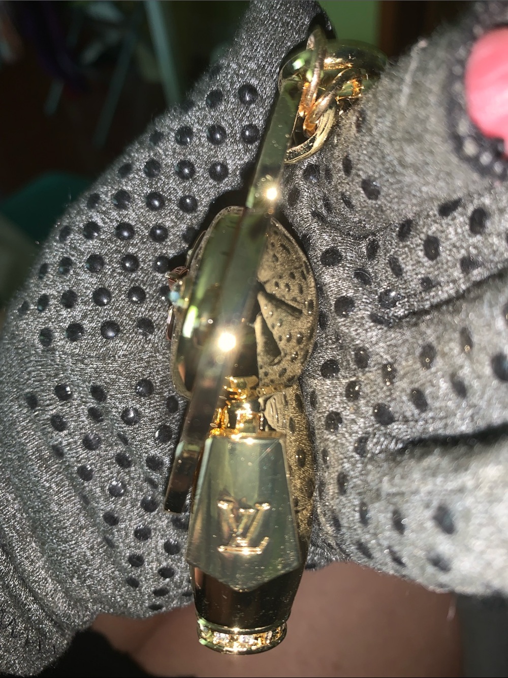 Crystal floral Monogram Vivienne purse/bag charm keychain - Picture 7 of 9